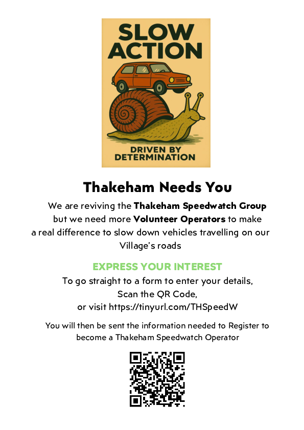 Speedwatch Operator Recruitment Poster 112025