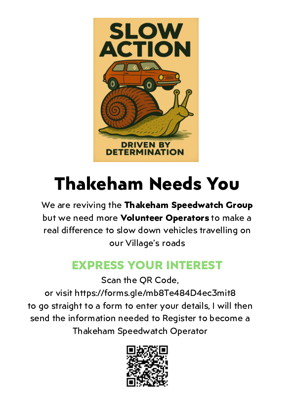 Speedwatch Recruitment Poster